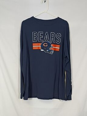 EUC NFL Team Apparel Chicago Bears Long Sleeve Crew Neck Mens Size 2XL Football